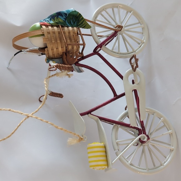 Metal Bicycle Ornament Hanging Beachy Decor 7 1/4" - Picture 3 of 5